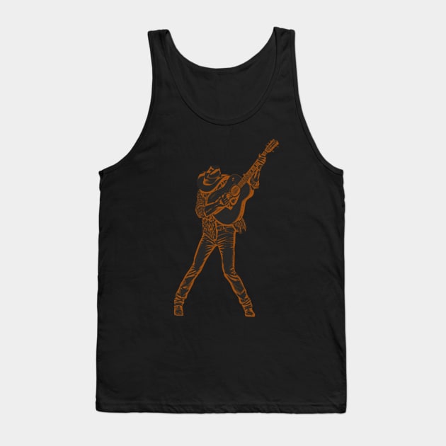 Dwight David Yoakam Playing Guitar Tank Top by Moulezitouna